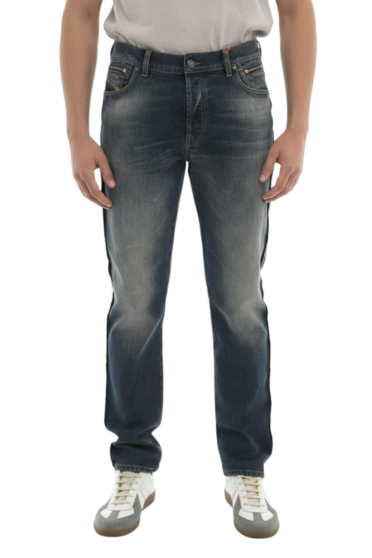 Dark Blue Mid Rise Jeans