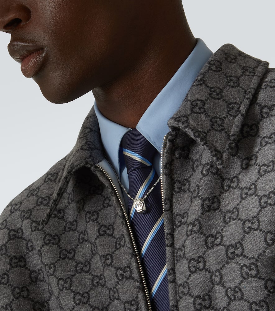 Gucci Interlocking G sterling silver necklace