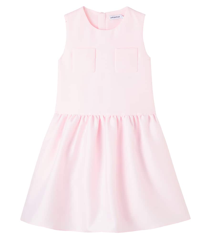 Taffeta-trimmed dress