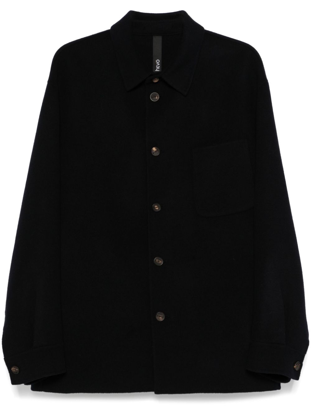 Bari D wool shirt jacket - Brown