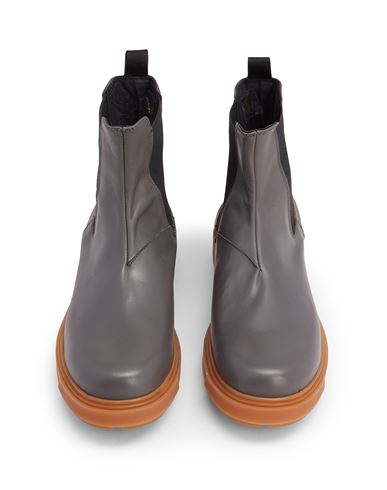 Rubber Leather Chelsea Boot Man Ankle boots Grey Size 10 Calfskin