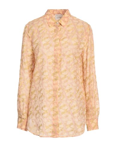 Woman Shirt Sand Size 6 Cotton, Silk
