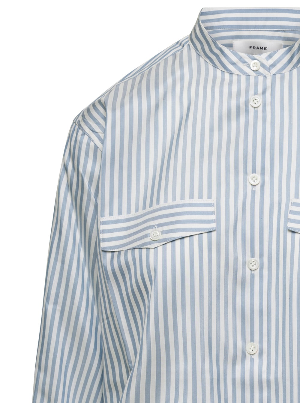 Femme Pocket Silk Striped Shirt