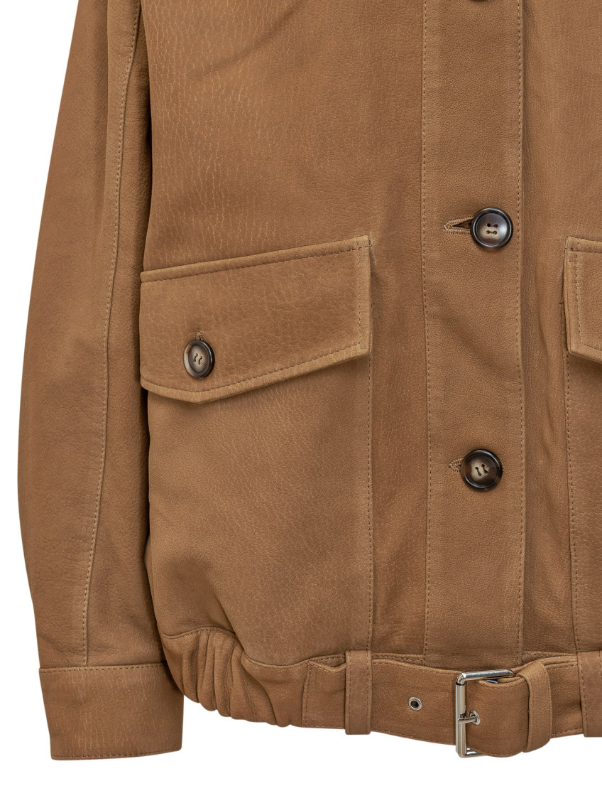 Brown Shirt Collar Jacket