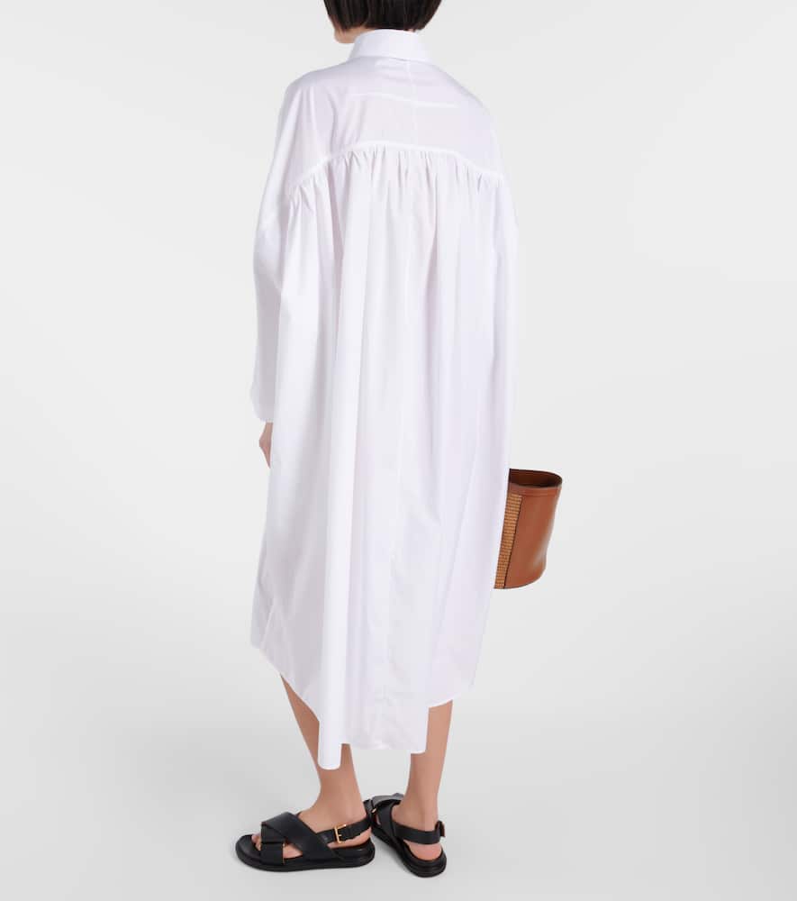 Cotton poplin shirt dress