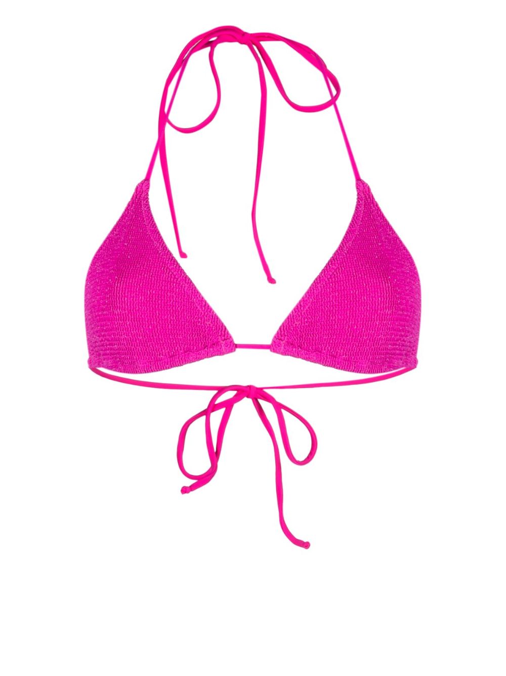 Crinkled bikini top - Pink
