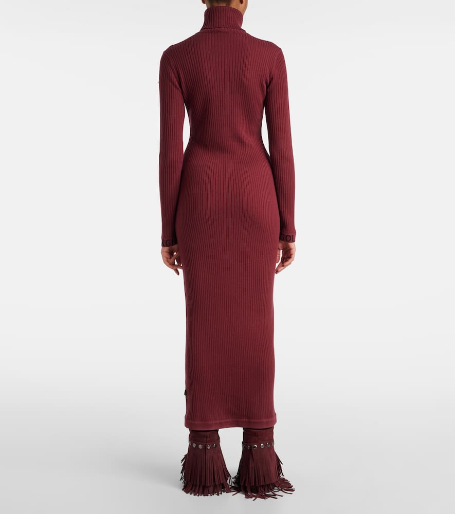 Mireille ribbed-knit turtleneck midi dress