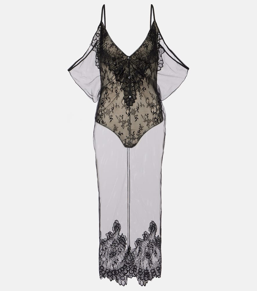 Sheer lace bodysuit