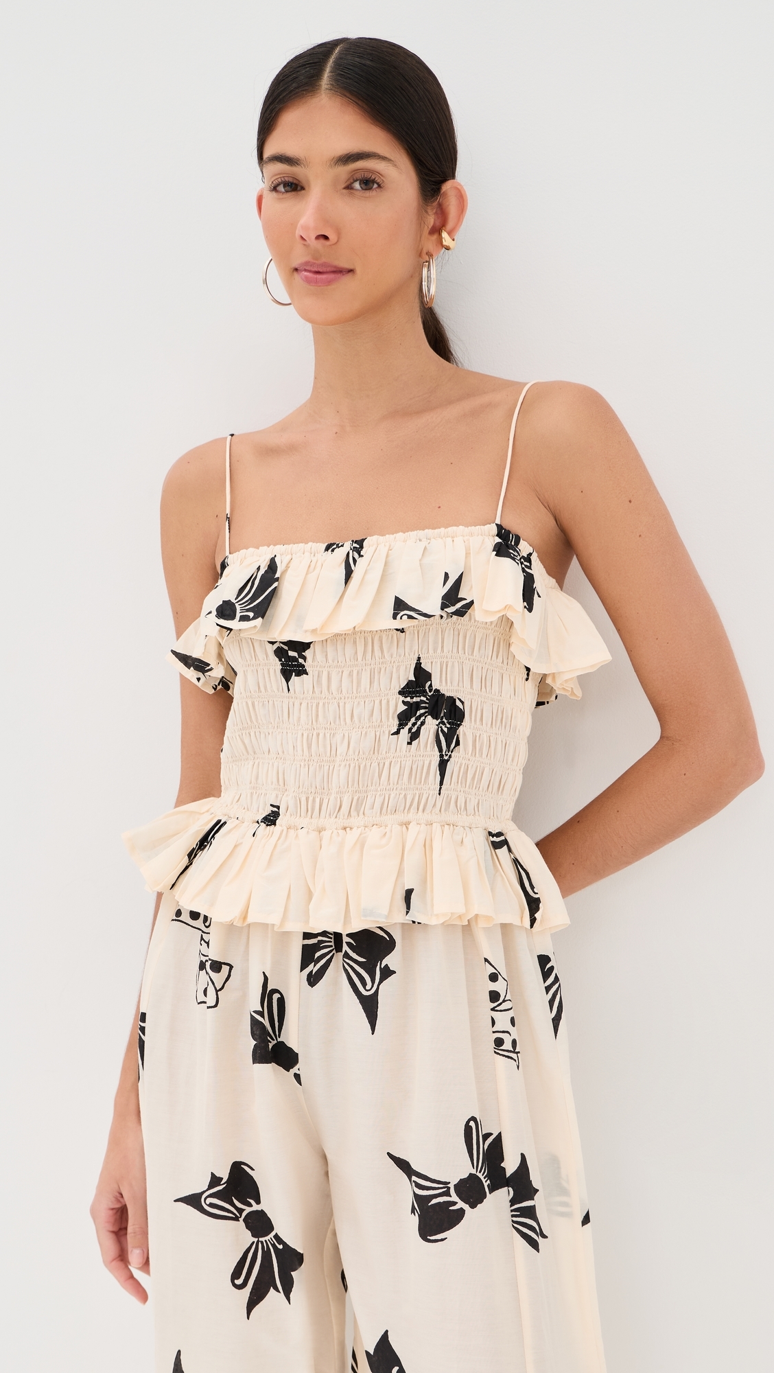 Vera Black Tie Jumpsuit Off-White