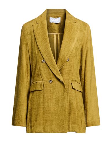 Woman Blazer Sage green Size 4 Viscose, Cotton, Polyamide
