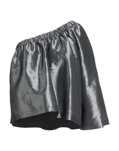 Woman Top Gunmetal Size 6 Polyester, Nylon