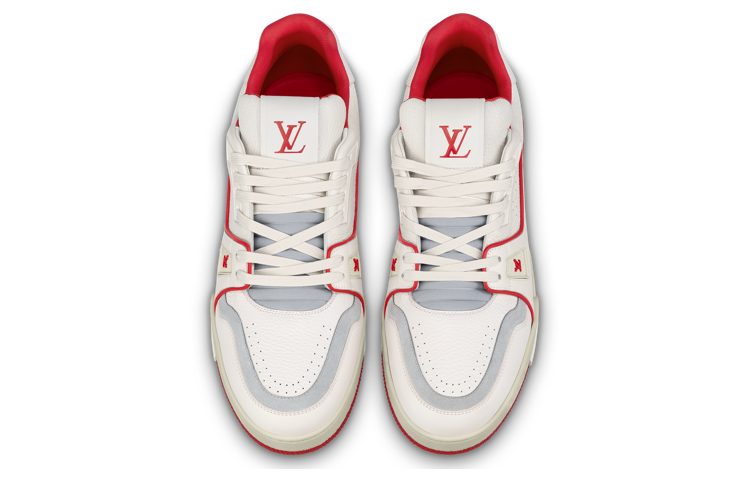 LV Trainer Sneakers 'White Red Grey'
