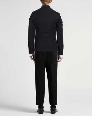 Man Blazer Navy Size 38 Cotton, Elastane