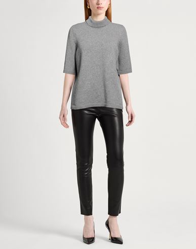 Alaïa Woman Turtleneck Grey Size 4 Cashmere, Wool, Polyamide, Elastane