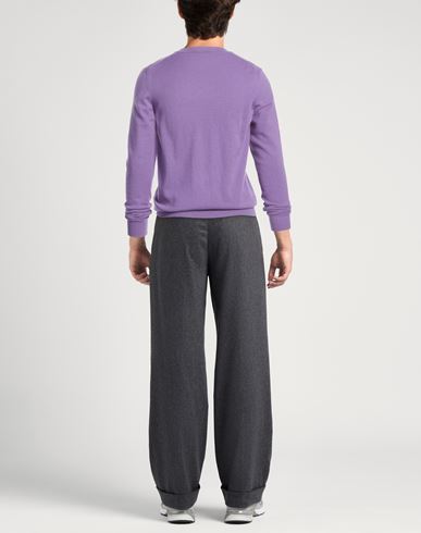 Man Sweater Purple Size 36 Wool, Cashmere
