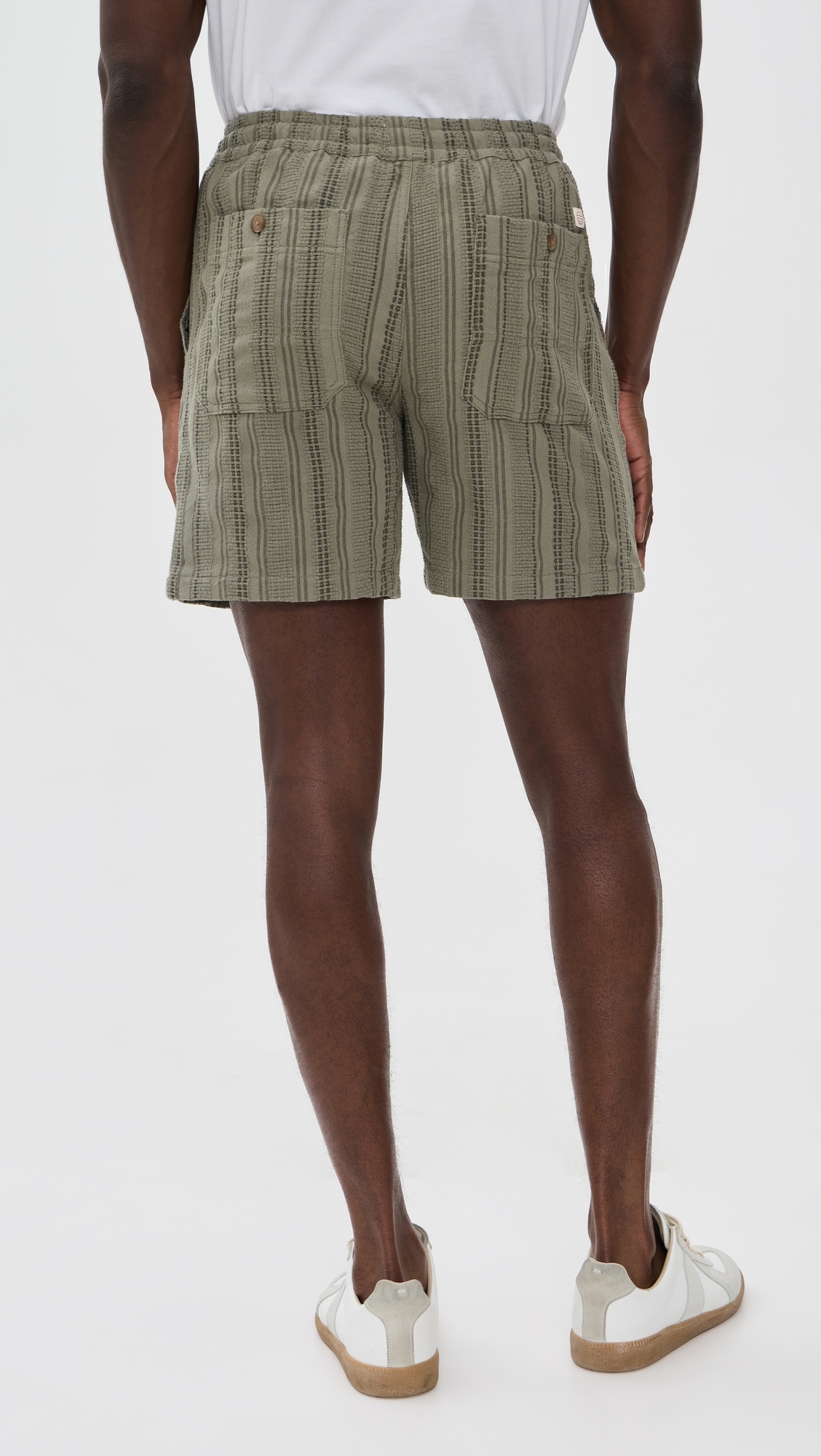 Saturday Dobby Stripe Short 6 Olive