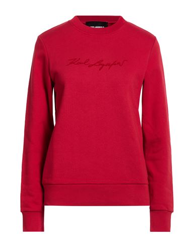 Karl Cares Woman Sweatshirt Red Size XXL Organic cotton
