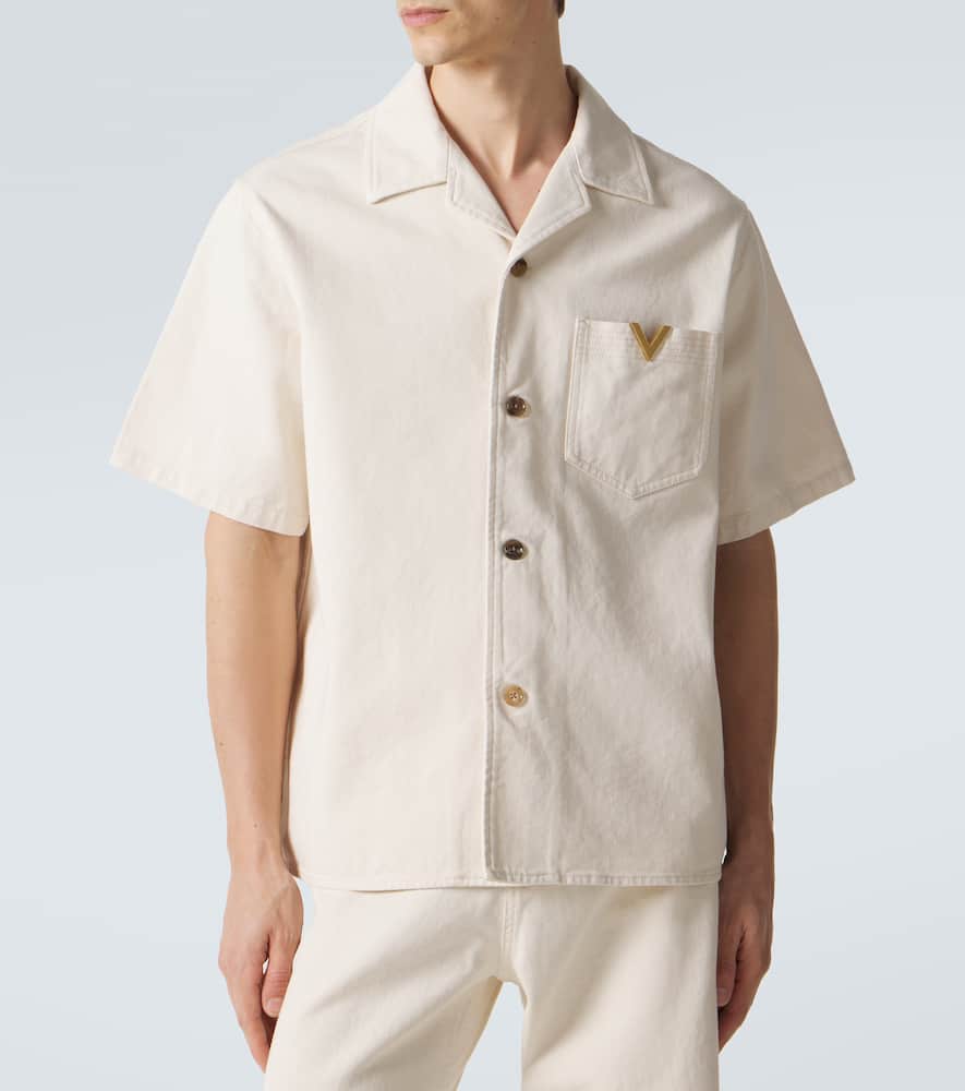 VGold denim shirt