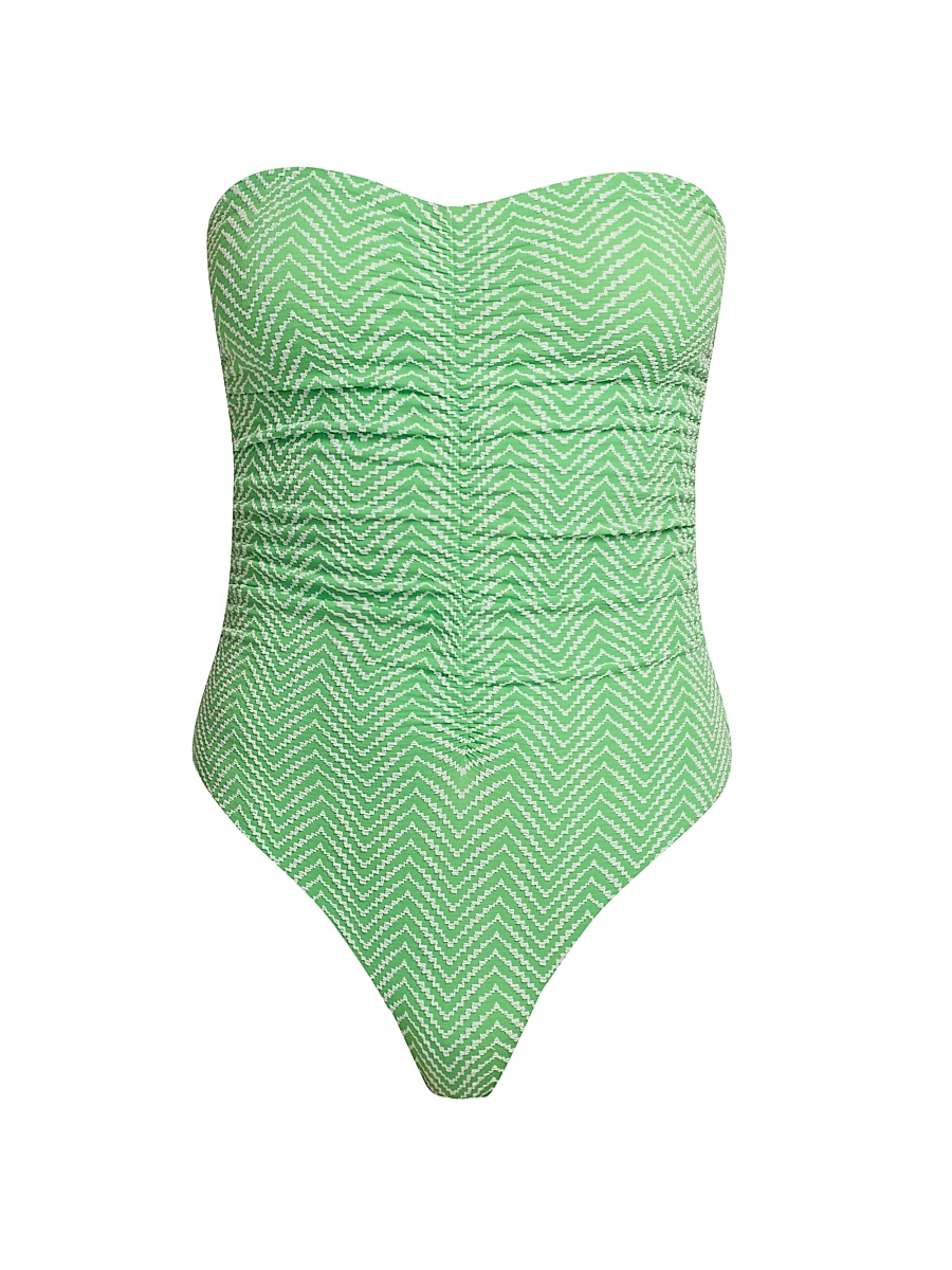 Women's Verde Chevron One-Piece Swimsuit - Green