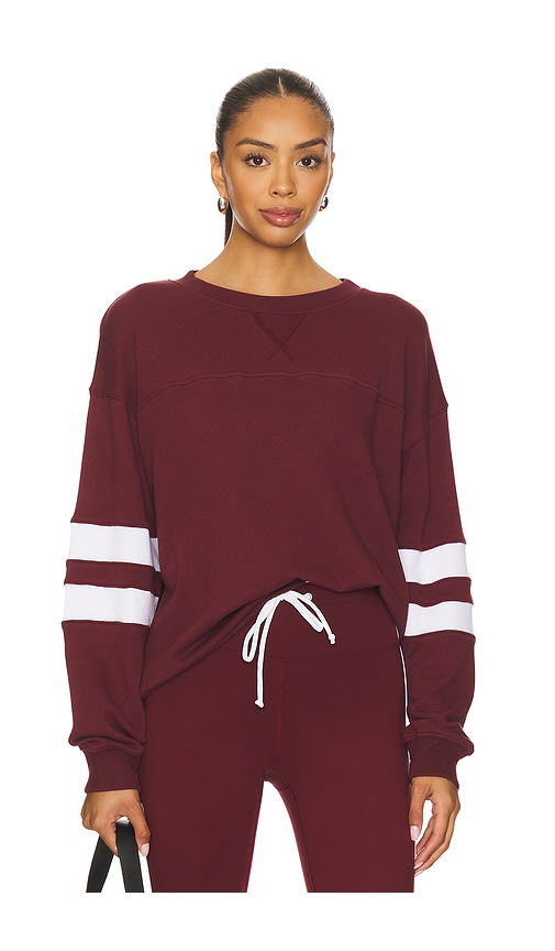 YEAR OF OURS Varsity Sweatshirt in Burgundy. XS. Also in L, M