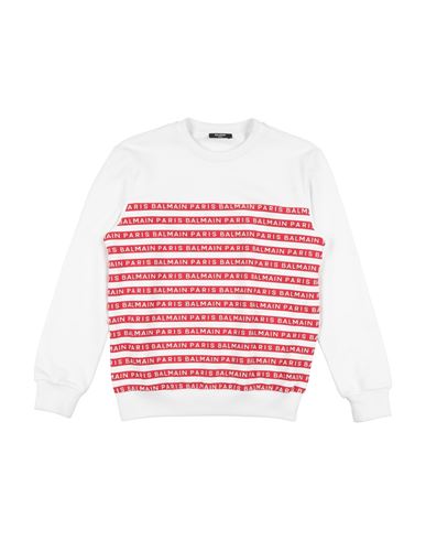 Kid Boy Sweatshirt White Size 13 Cotton, Elastane