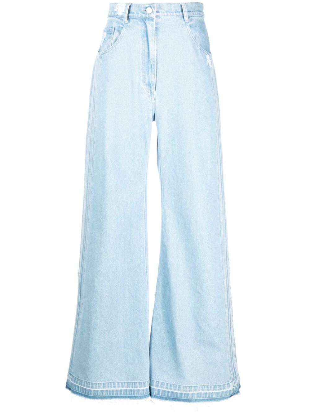 Zoe wide-leg cotton jeans - Blue
