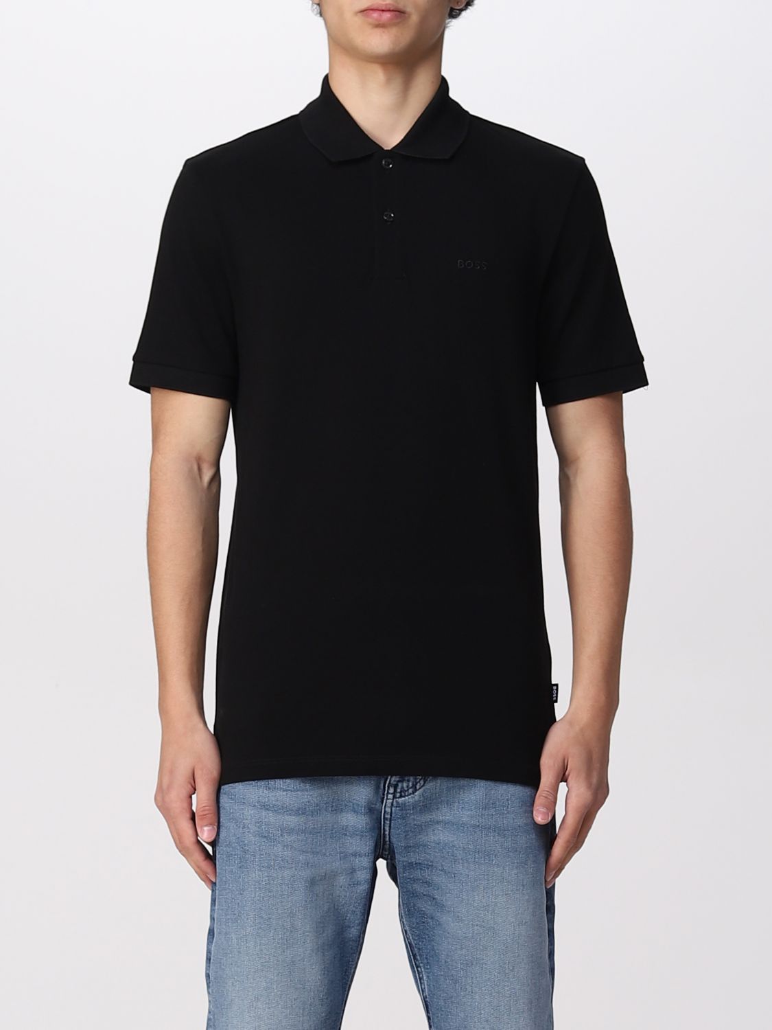 Polo Shirt Men colour Black