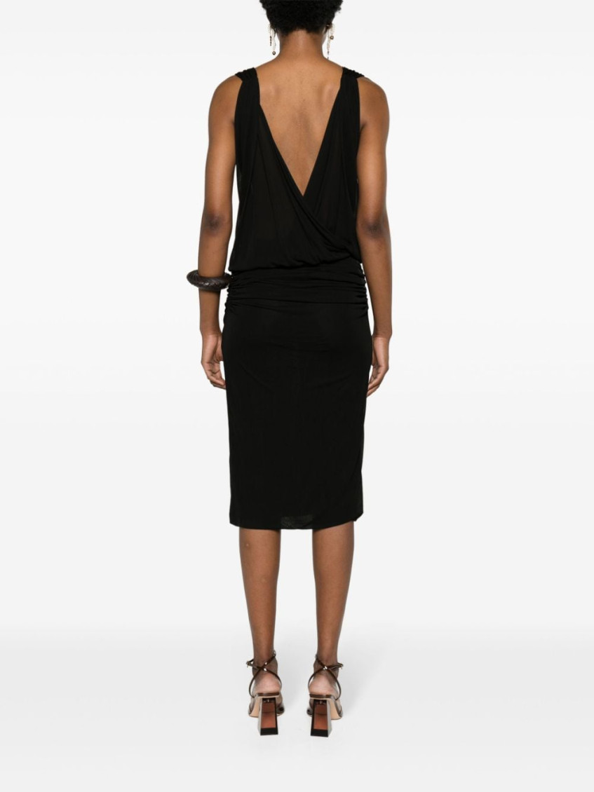 V-necked Mini Dress