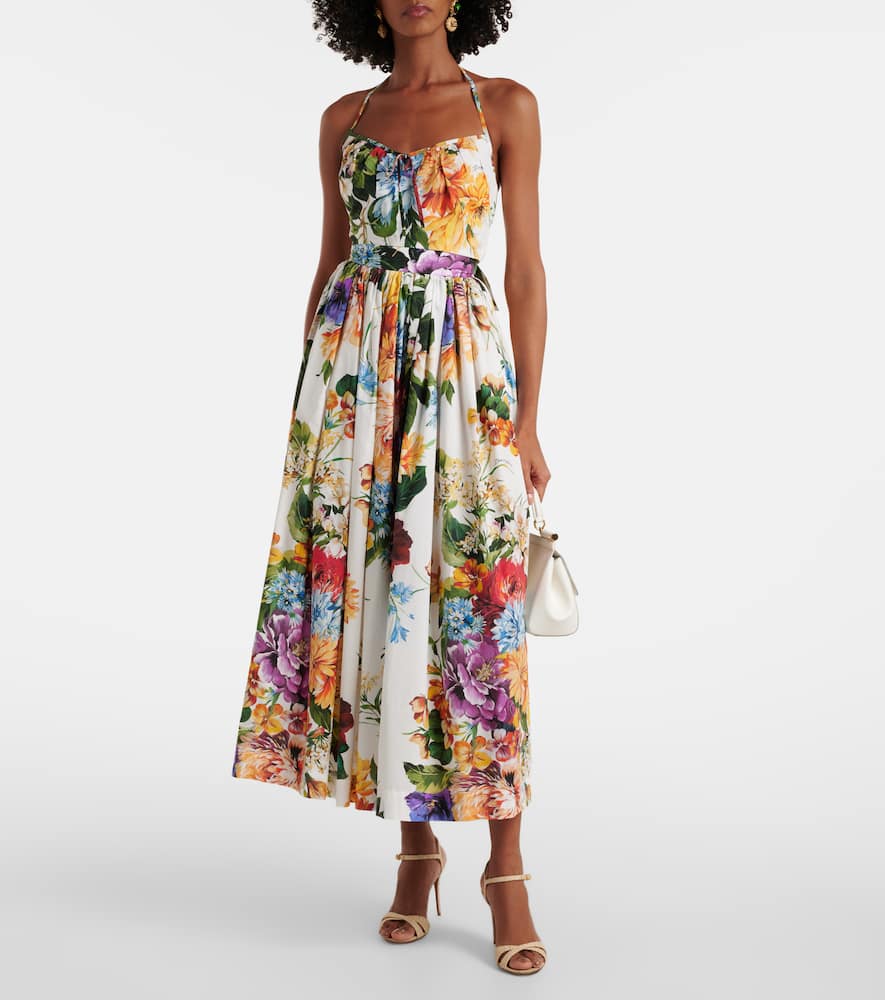 Floral cotton poplin top