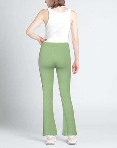 Woman Pants Light green Size S Cotton, Elastane