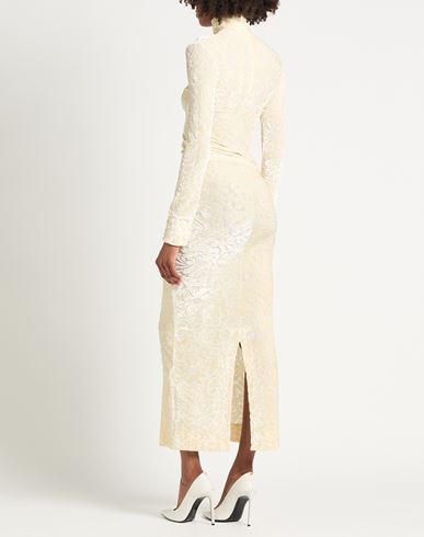 Woman Maxi dress Cream Size 4 Viscose, Polyamide, Elastane