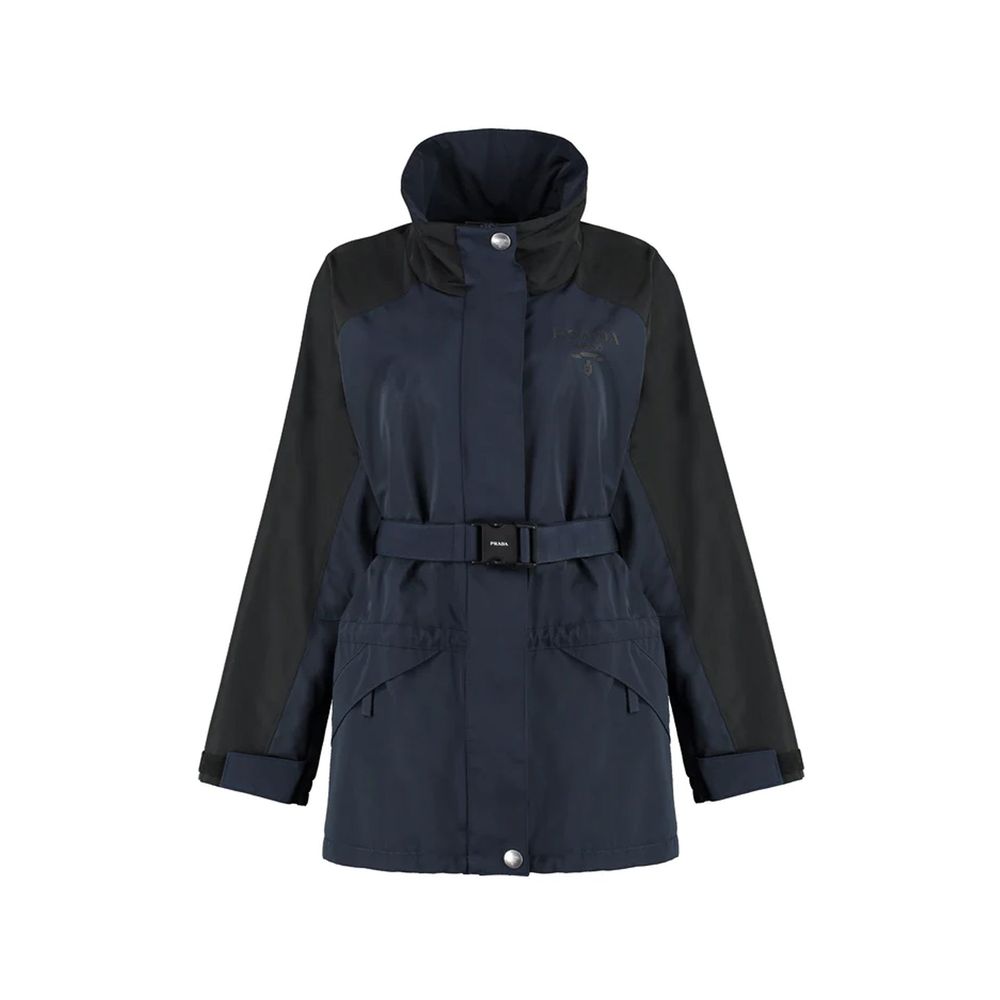 Colour-Block Polyamide Shell Jacket — Blue