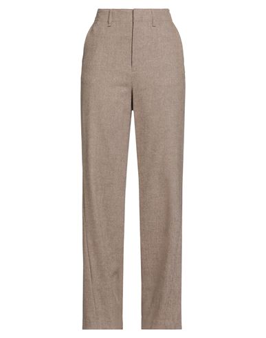 Woman Pants Sand Size 4 Wool, Elastane