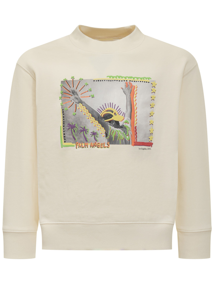 Beige Graphic Sweatshirt