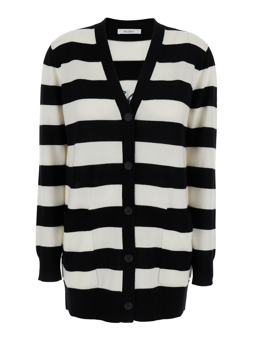 Striped Virgin Wool Cardigan — Multicolor