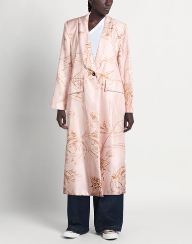 Co. go Woman Overcoat & Trench Coat Pink Size 6 Silk