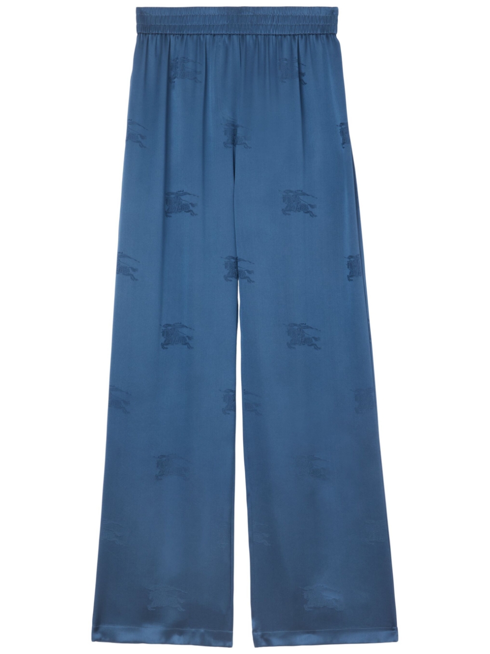 Logo-jacquard wide-leg trousers - Blue
