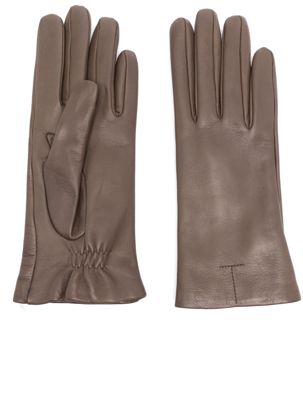 Leather gloves - Brown