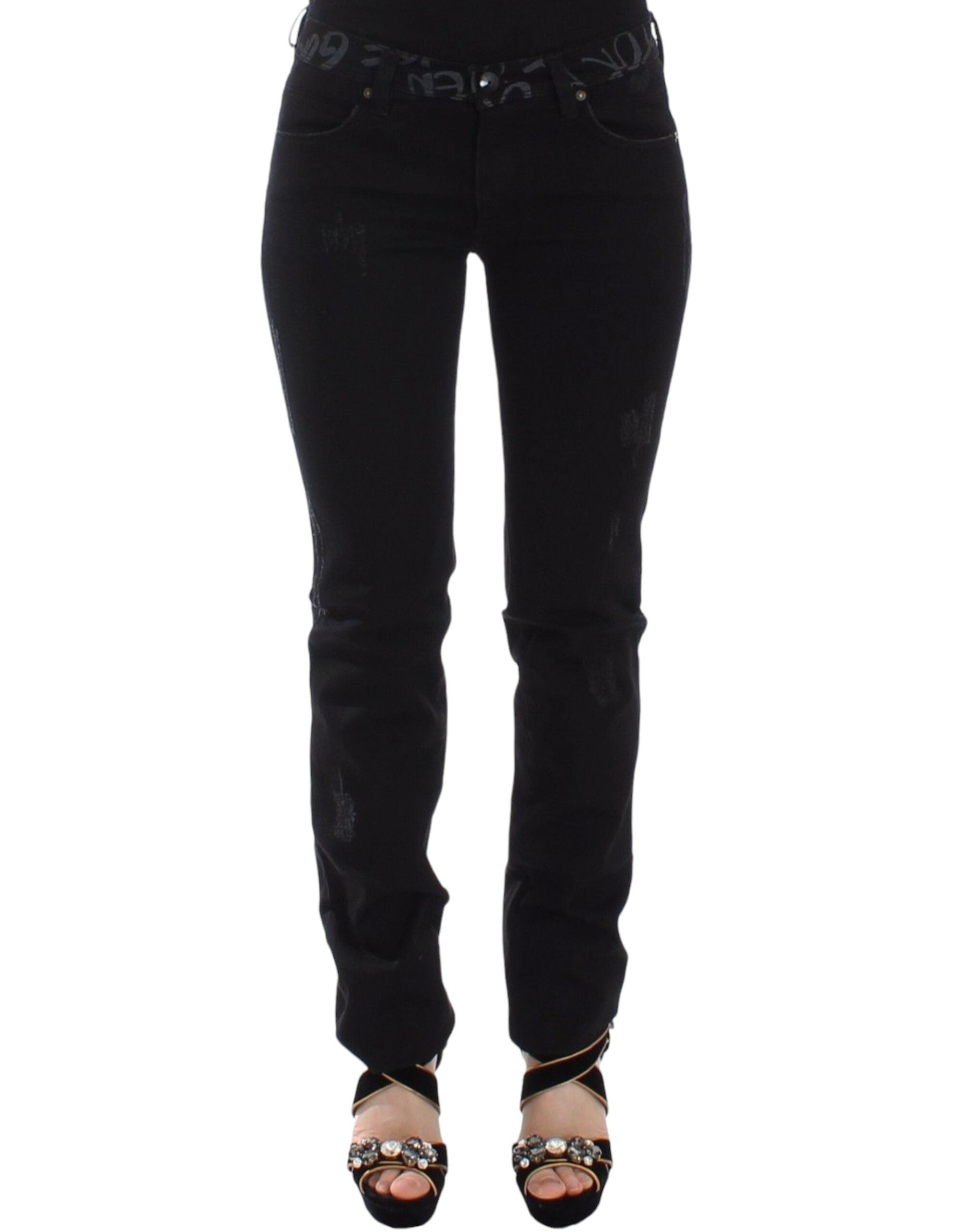 Skinny Stretch Denim Jeans — Black