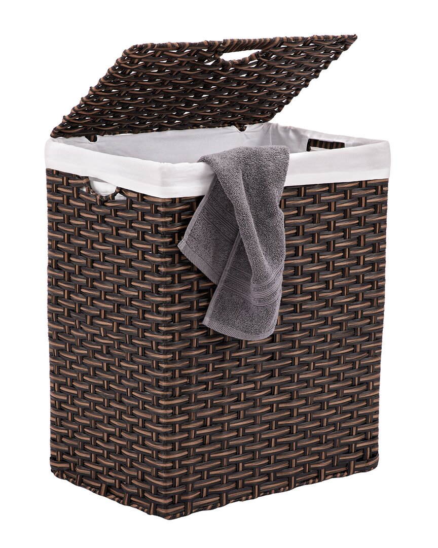 Handwoven Rectangular Laundry Hamper
