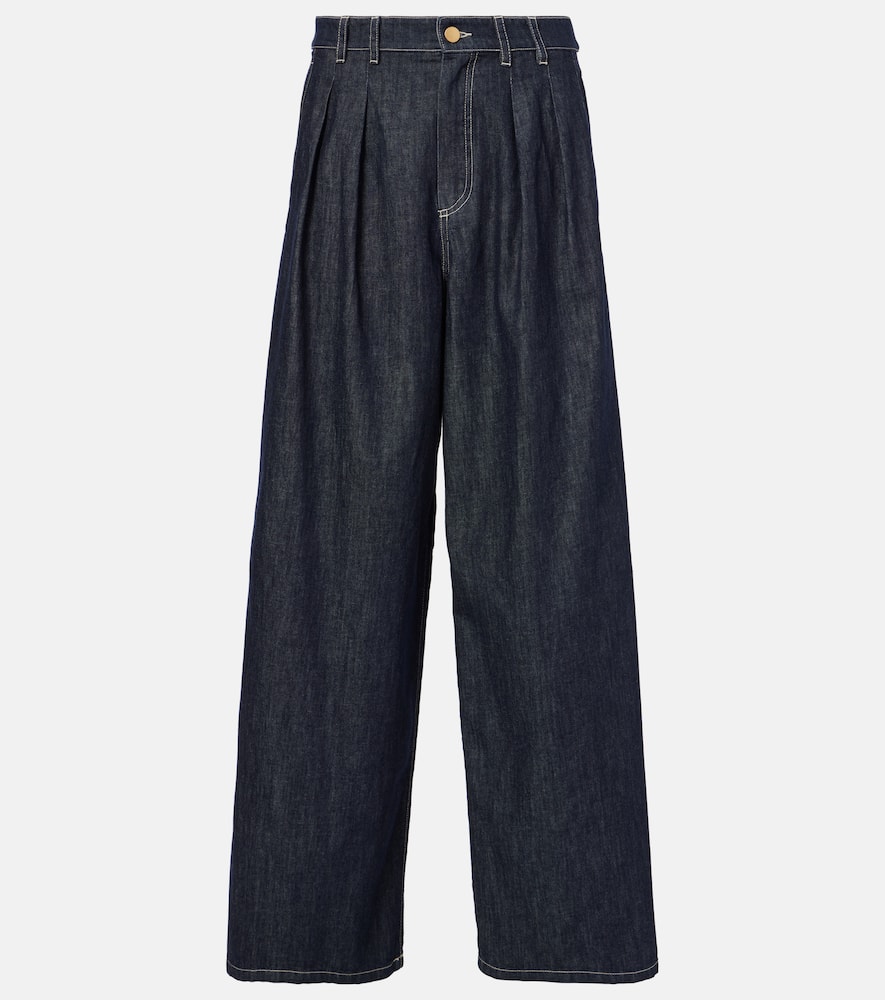 High-rise wide-leg pants