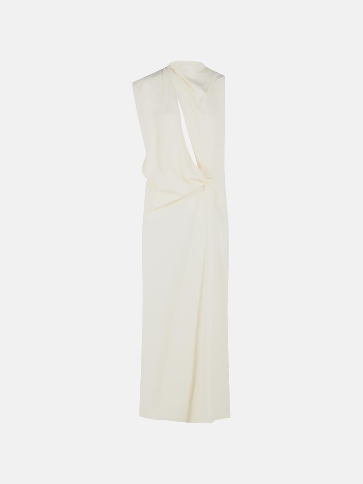 'Ebbri' Asymmetrical 'Ecru' Viscose Dress