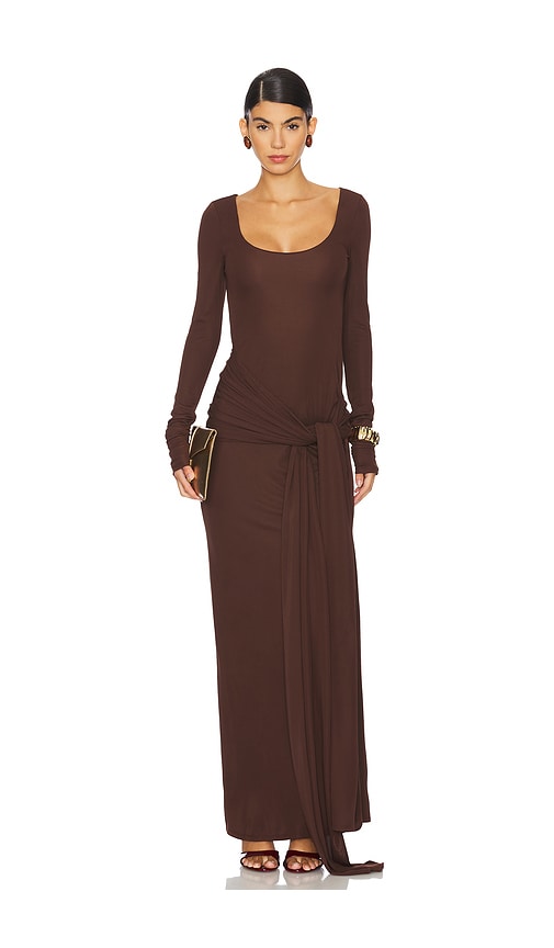 Lovers and Friends Quinn Gown in Chocolate.  XS. Also in