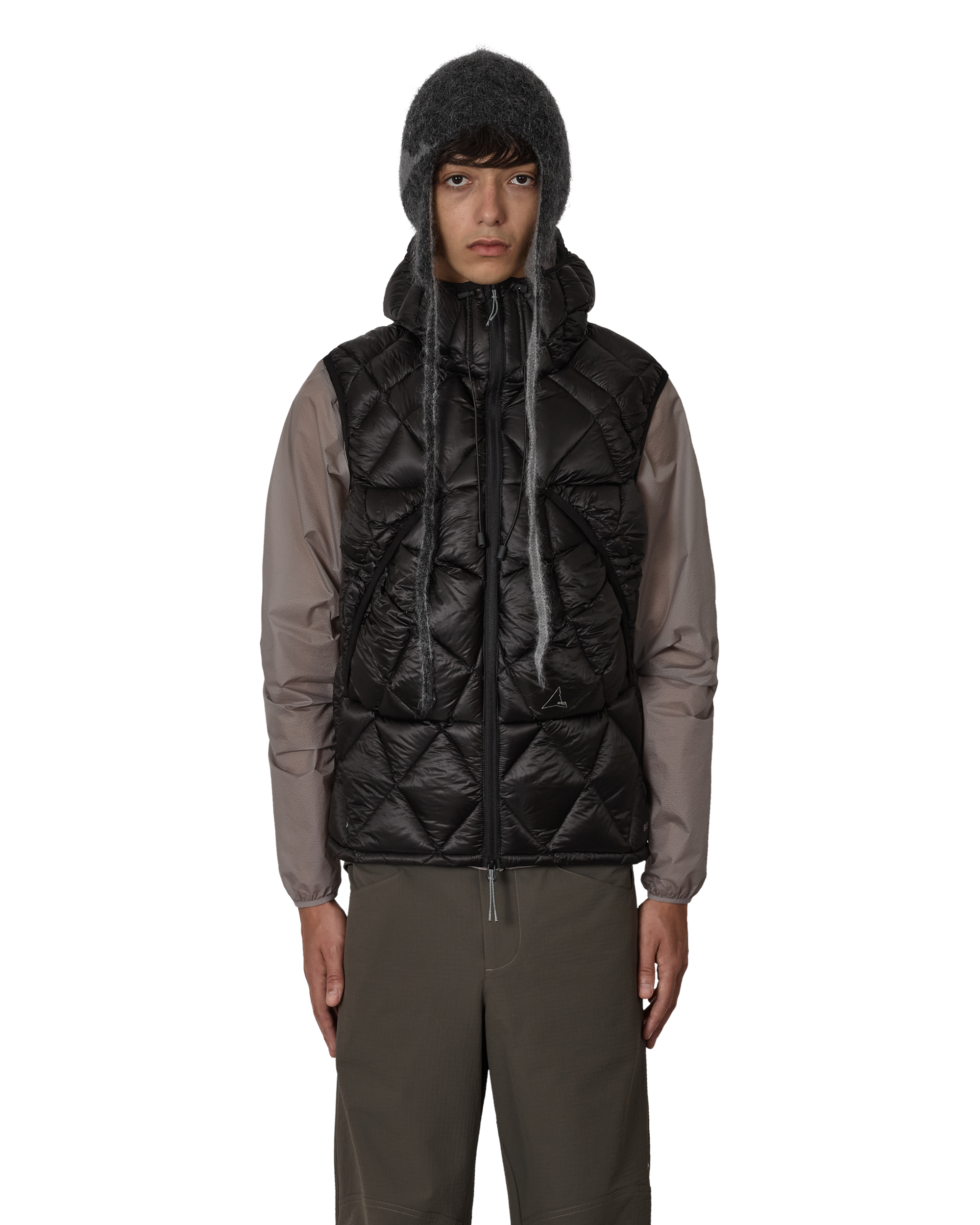 ROA Nuna 800 Fill Power Hooded Down Vest Black Coats And Jackets Male