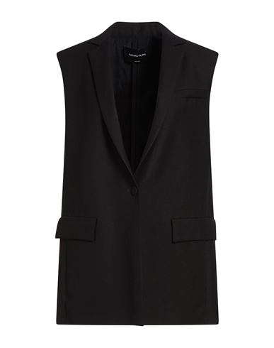 Woman Blazer Black Size 8 Viscose, Linen