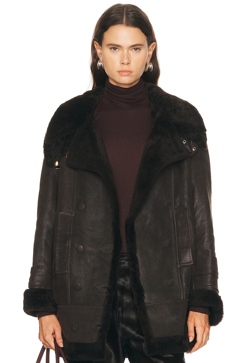 Karen Arcanjo Kinu Coat in Chocolate - Chocolate. 34/36 also
