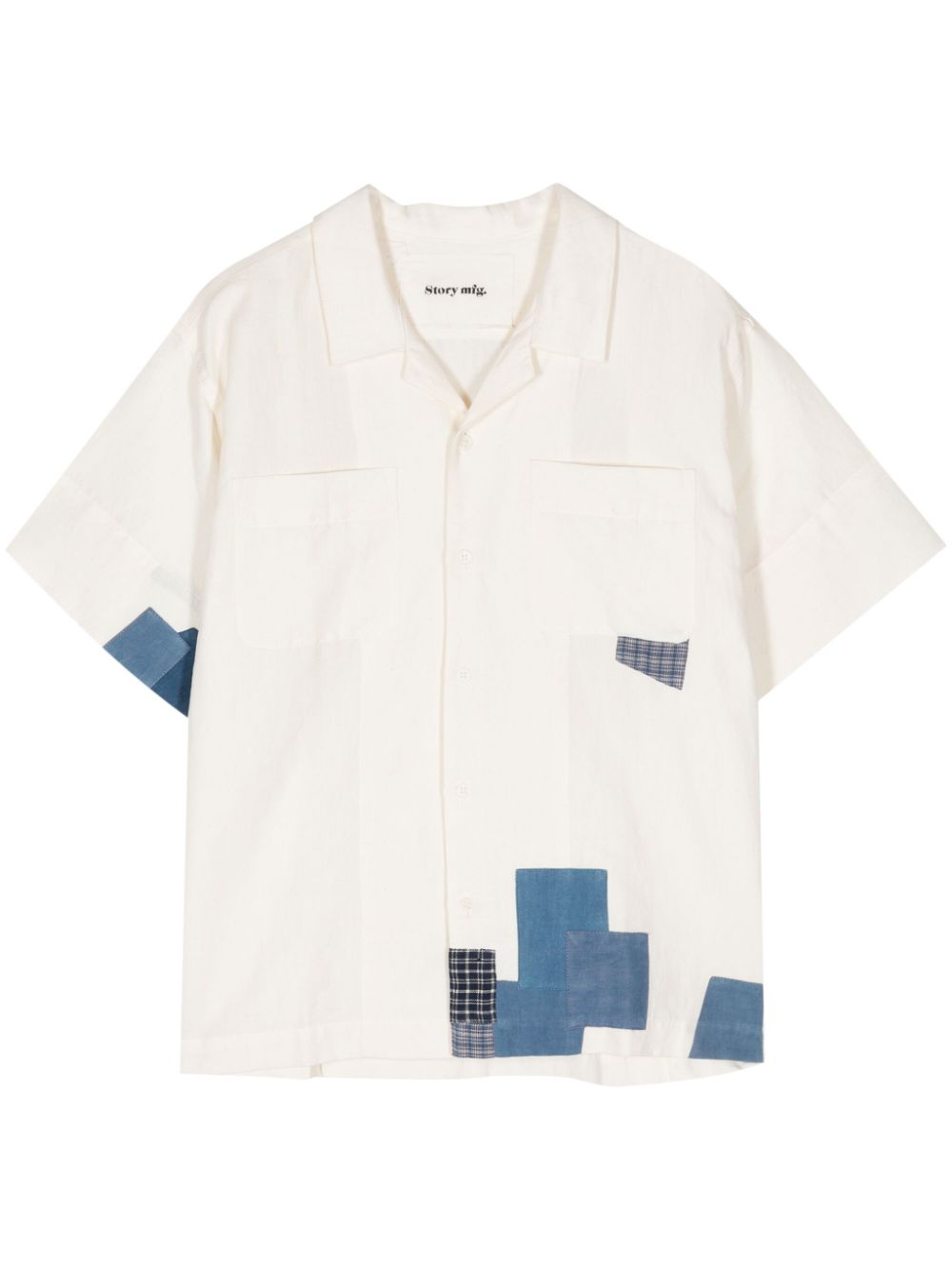 PA appliqué-detail shirt - Neutrals