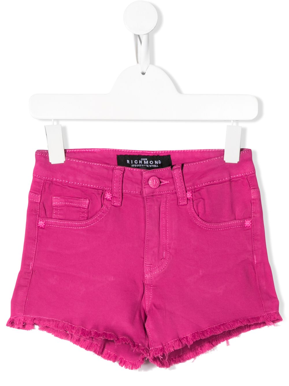 Mid-rise denim shorts - Pink