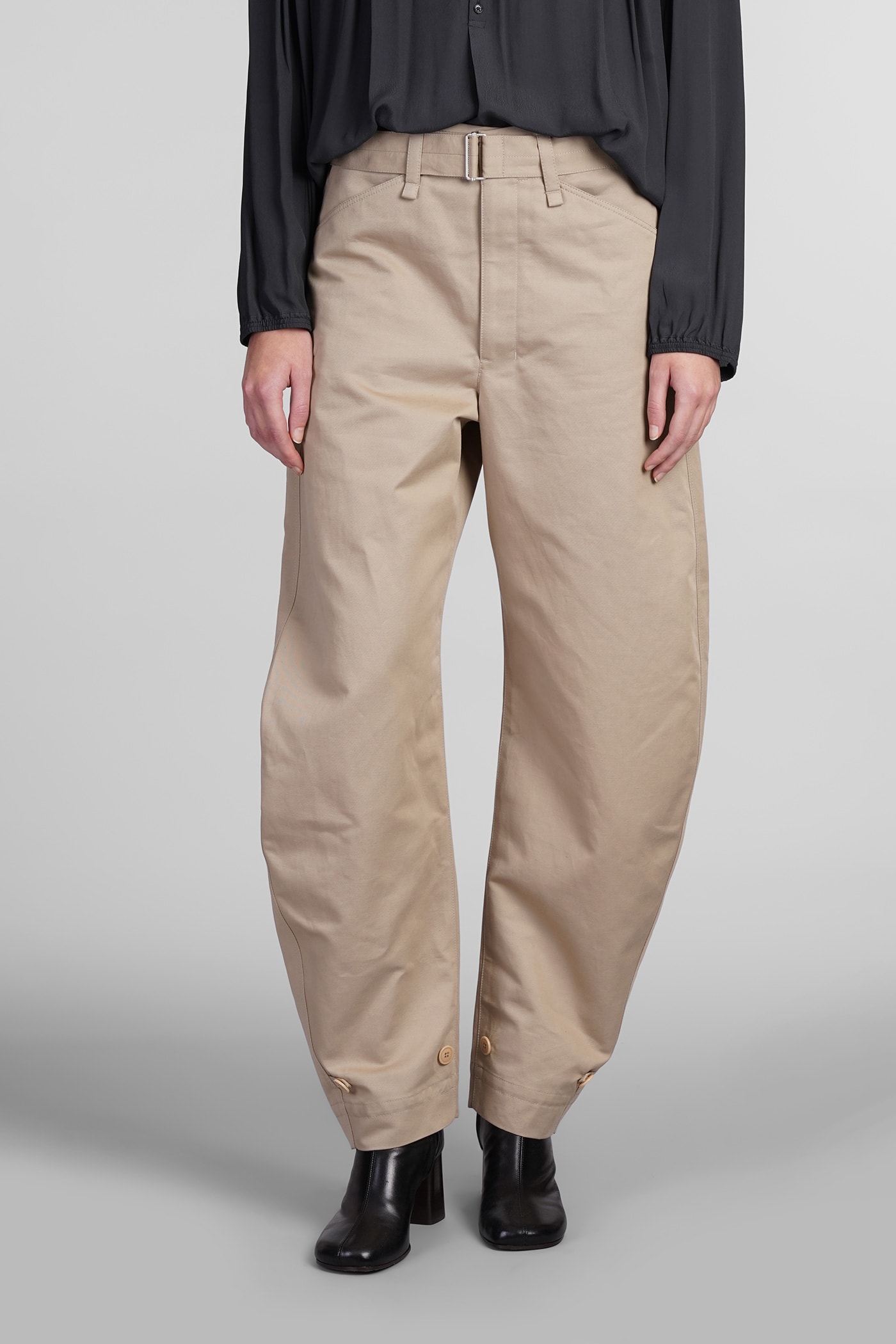 Pants In Beige Cotton