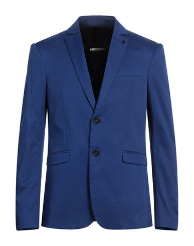 Patrizia Pepe Man Blazer Blue Size 36 Cotton, Elastane